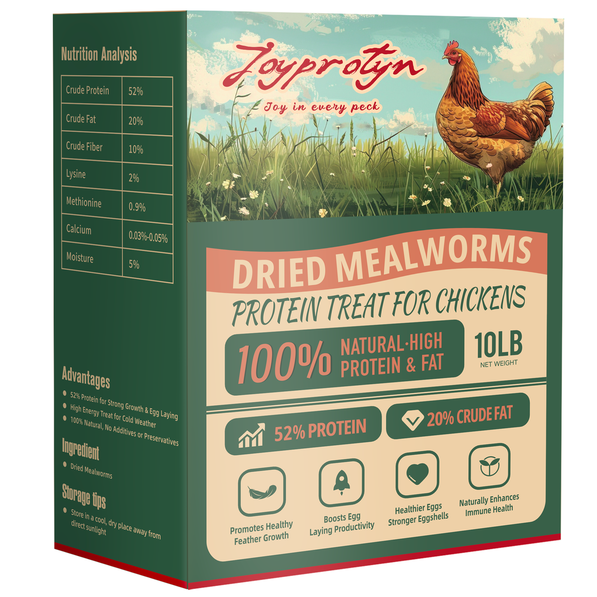 Dried Mealworms for Chickens by Joyprotyn  | 24H Shipping