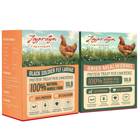 20 lb Dried Insect Treats Bundle – 10 lb Black Soldier Fly Larvae + 10 lb Mealworms