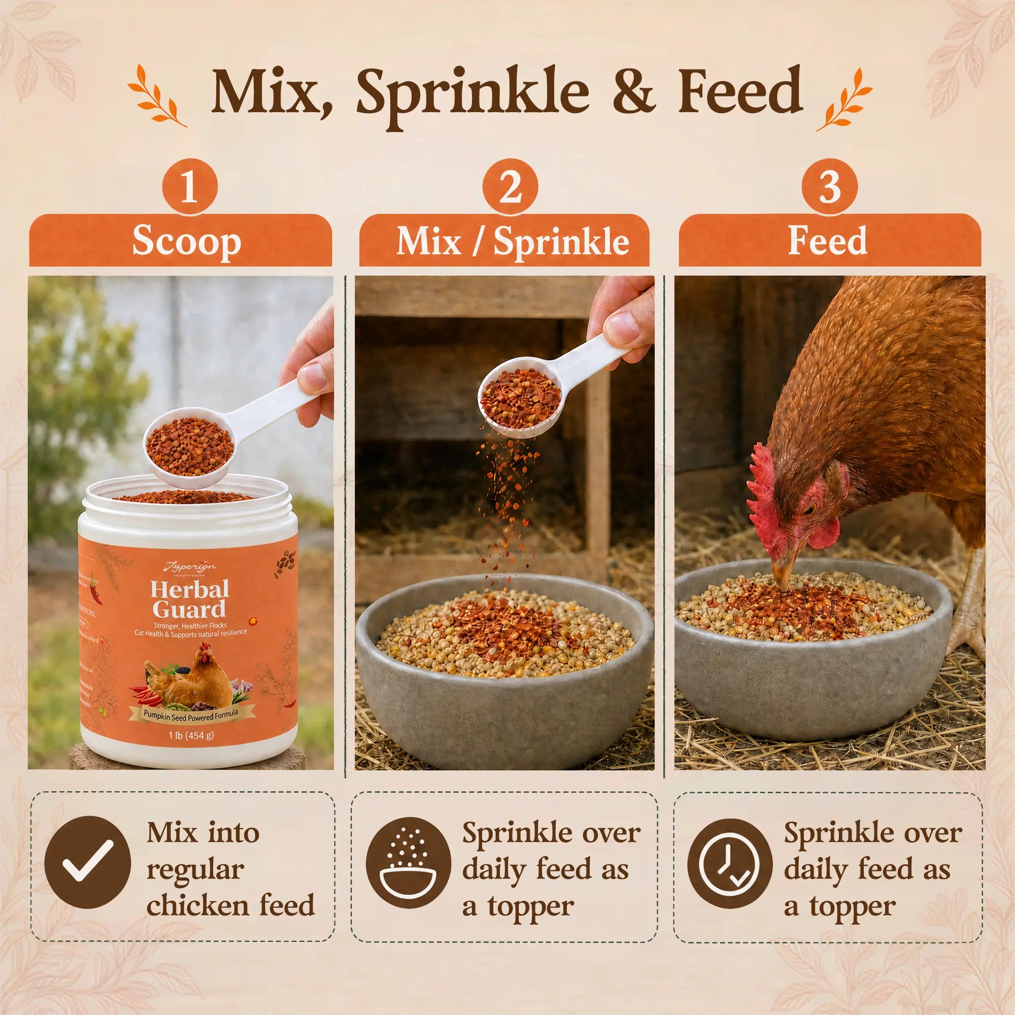 Joyprotyn Herbal Guard – Natural Chicken Wormer & Poultry Supplement