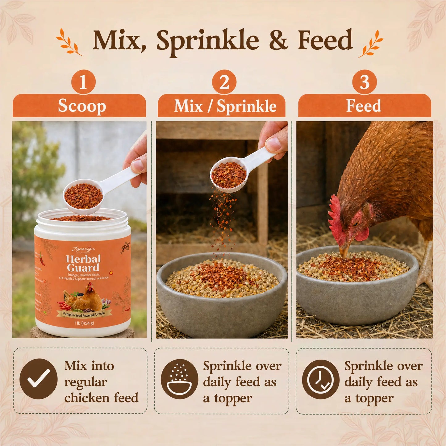 Joyprotyn Herbal Guard – Natural Chicken De-Wormer & Poultry Supplement