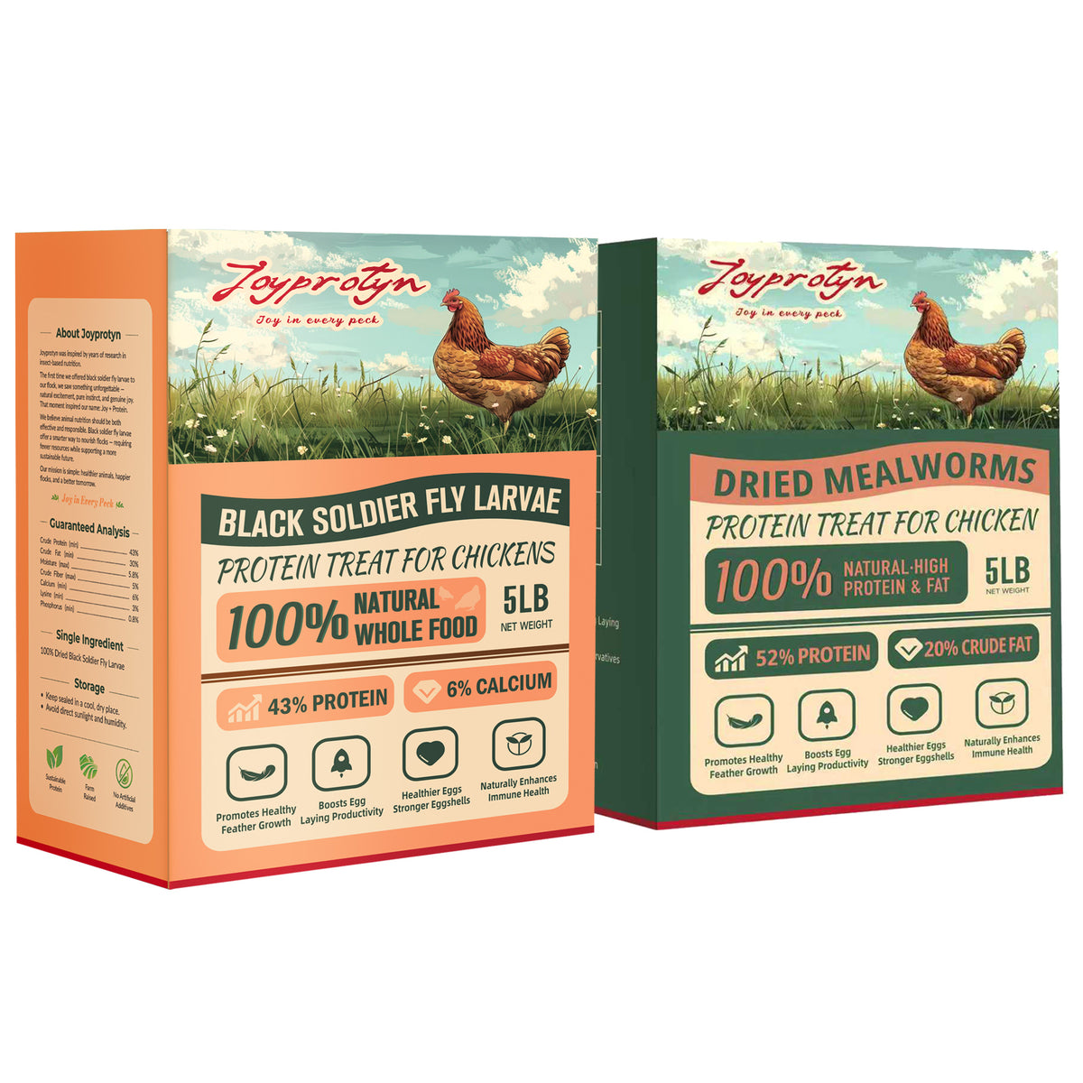 10 lb Dried Insect Treats Bundle –  5 lb Black Soldier Fly Larvae + 5 lb Mealworms