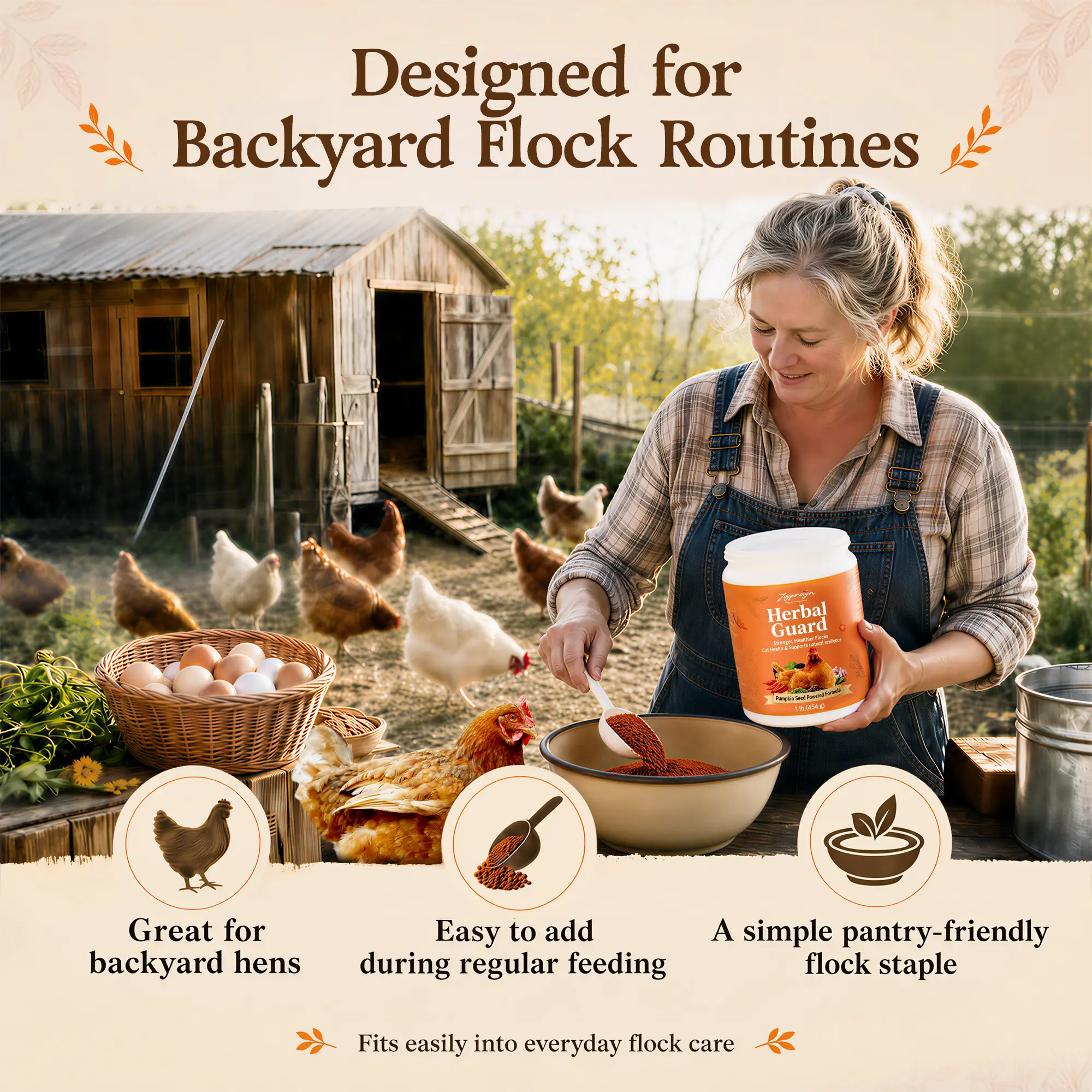 Joyprotyn Herbal Guard – Natural Chicken Wormer & Poultry Supplement